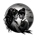 create matching tattoos for a mother and her son representing the life they fought together and all the challenges in li tattoo design idea