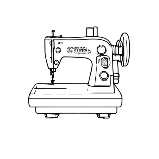 sewing machine tattoo design idea