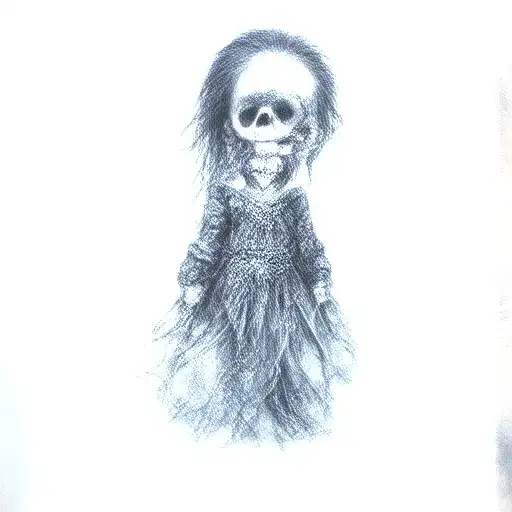 Voodoo Doll punk rock tattoo design idea