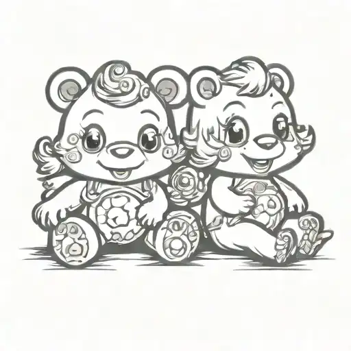 twinkers from care bears face The left tattoo design idea