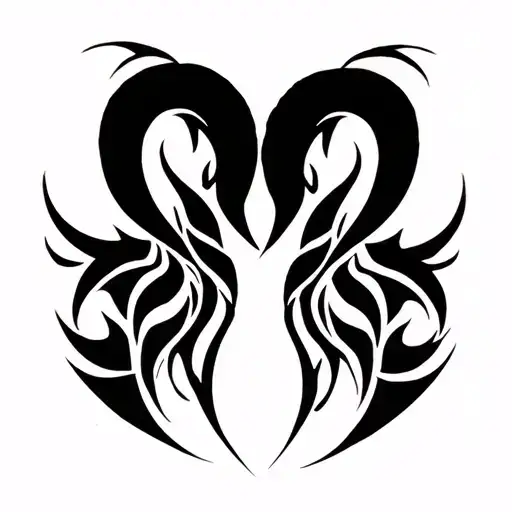 Aries and Gemini twin flame tattoo design idea