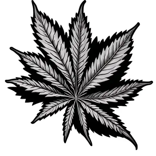 Marijuana Leaf tattoo design idea