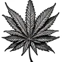 Marijuana Leaf tattoo design idea