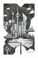 Toronto Skyline tattoo design idea