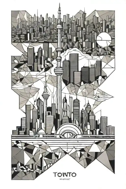Toronto Skyline tattoo design idea
