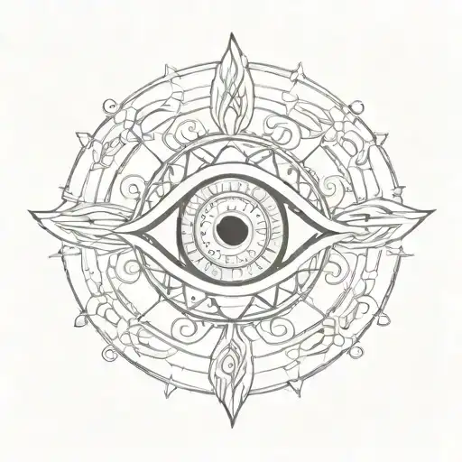 evil eye tattoo design idea