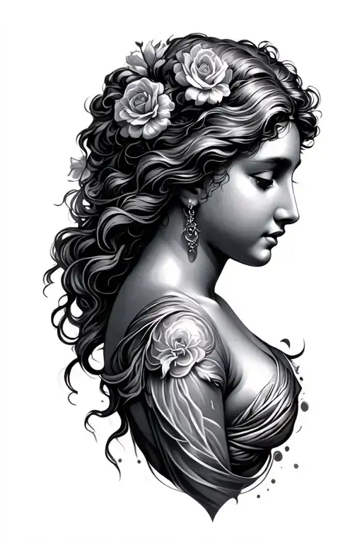 Venus tattoo design idea