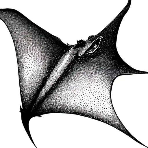 raie manta tattoo design idea