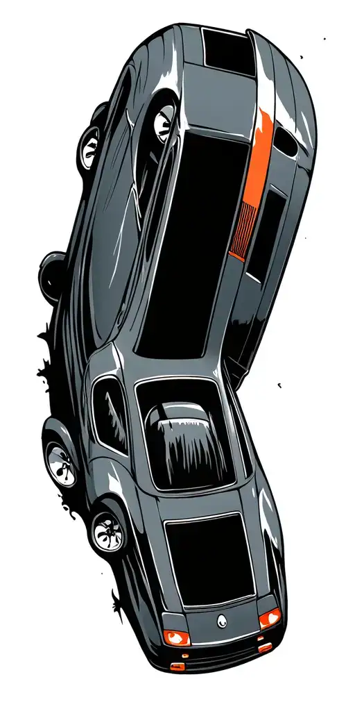 car junkyard tattoo design idea