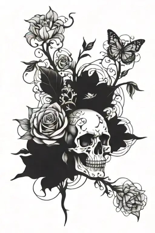 mental health struggles tattoo design idea