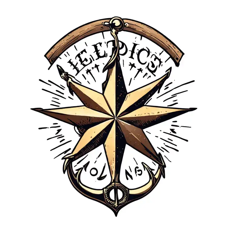 nautical star tattoo design idea