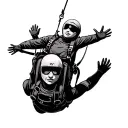 Skydiving tattoo design idea