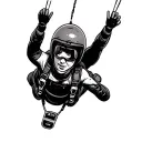 Skydiving tattoo design idea