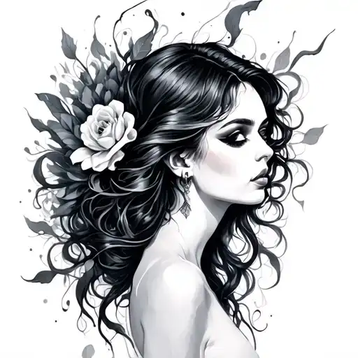 Dark Feminine Energy tattoo design idea