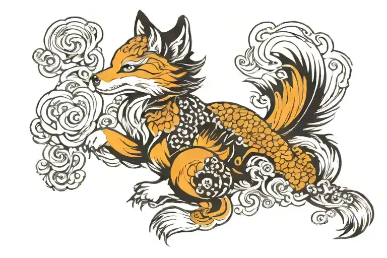 Kitsune tattoo design idea