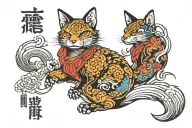 Kitsune tattoo design idea
