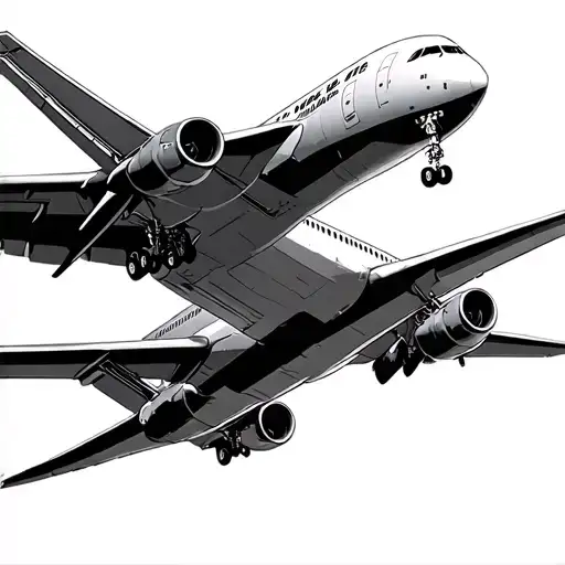 Boeing 747 tattoo design idea