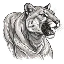 Cougar tattoo design idea