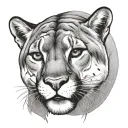 Cougar tattoo design idea