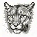 Cougar tattoo design idea