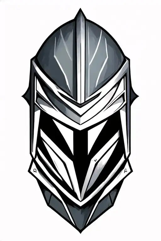 Assassin's Creed Logo combined with a mandalorian helmet tattoo design idea