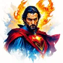 dr strange colorfull design tattoo design idea