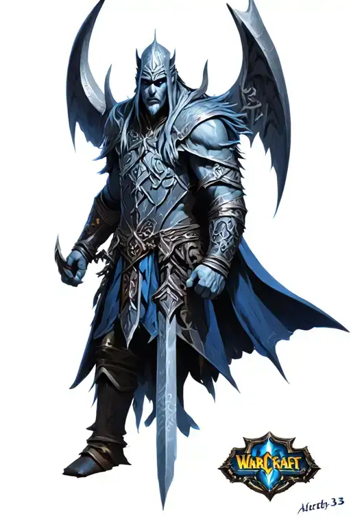 rwarcraft 3 lich king arthas litch king tattoo design idea