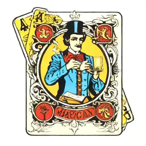 the magician tarot card tattoo design idea