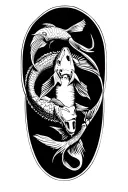 pisces, cancer and virgo zodiac sign incorporated tattoo design idea