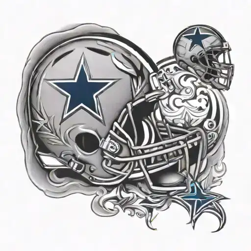 Dallas cowboys and dallas mavericks   tattoo design idea
