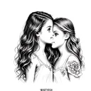 Date of my daughters 10/08/2010 and my other daughter 06/27/2024 tattoo design idea