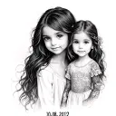 Date of my daughters 10/08/2010 and my other daughter 06/27/2024 tattoo design idea