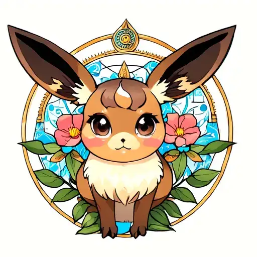 Eevee , feb 24,2:40am,Pisces , iris and the primrose, Egyptian style, Madalynne  tattoo design idea