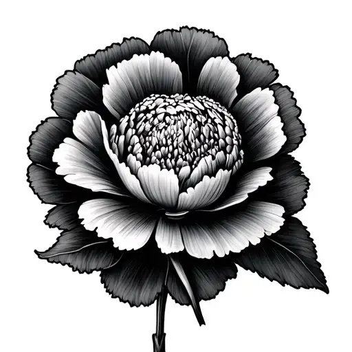 Carnation And Snowdrop tattoo design idea