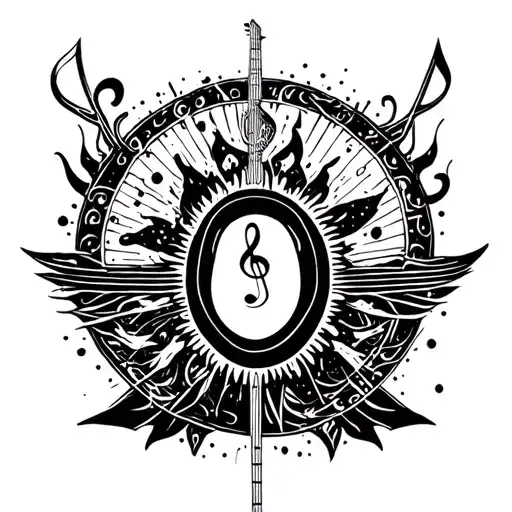music is therapy tattoo design idea