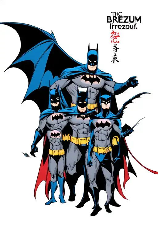 The bat family Dc comics tattoo design idea