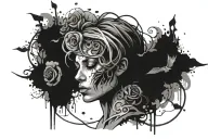 i want a tattoo about depression and the way how to overcome that, about the reborn of happiness tattoo design idea