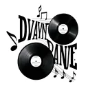 "Dwayne" musical notes Vinyl records tattoo design idea