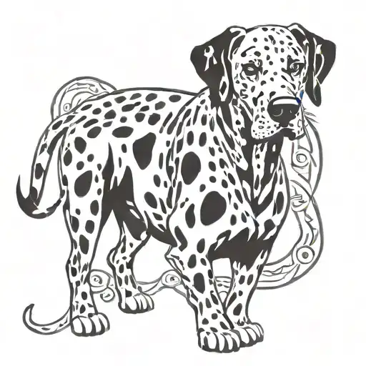 Dalmatians tattoo design idea