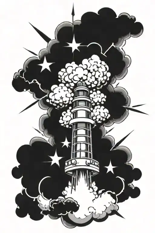 atomic bomb tattoo design idea