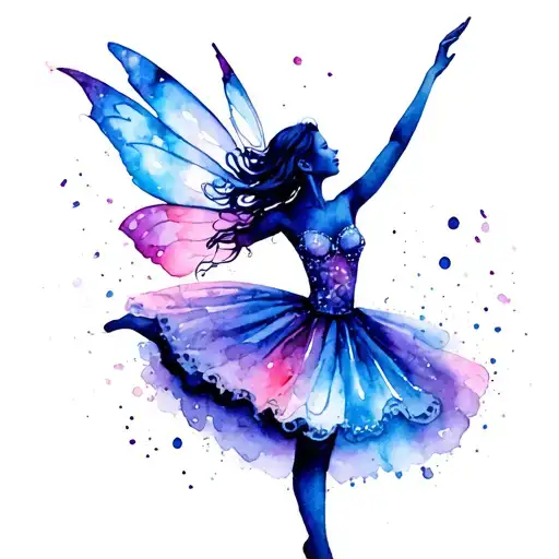fairy dancer tattoo design idea