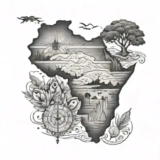 south Africa map tattoo tattoo design idea