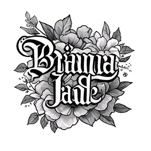 "Brianna Jade" writing tattoo design idea