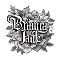 "Brianna Jade" writing tattoo design idea