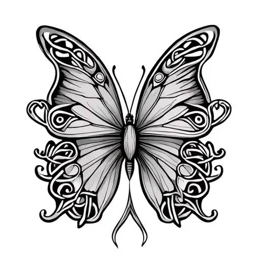 Celtic Butterfly tattoo design idea