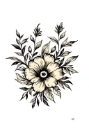 Floral design tattoo design idea