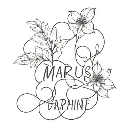 names Markus Daphne Samuel tattoo design idea