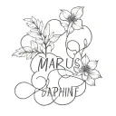 names Markus Daphne Samuel tattoo design idea