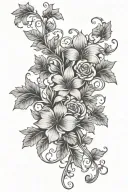 vines, floral design tattoo design idea