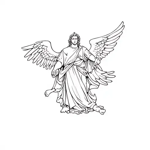 Saint Michael the Archangel tattoo design idea